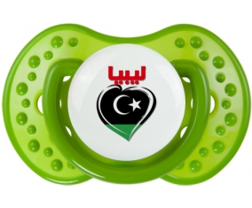 Libye en arabe + cœur : Sucette LOVI Dynamic personnalisée