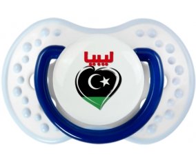 Libye en arabe + cœur Sucette LOVI Dynamic Marine-blanc-bleu classique
