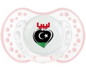 Libye en arabe + cœur Sucette LOVI Dynamic Retro-blanc-rose-tendre classique