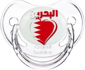 Bahreïn en arabe + cœur Sucete Physiologique Transparent classique