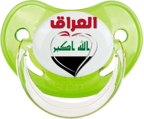 Irak en arabe + cœur Sucette Physiologique Vert classique