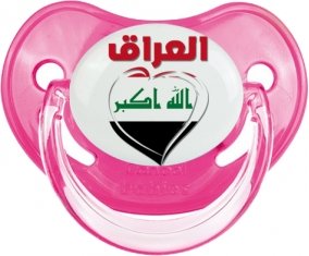 Irak en arabe + cœur Sucette Physiologique Rose classique