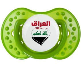 Irak en arabe + cœur Sucette LOVI Dynamic Vert classique