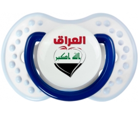 Irak en arabe + cœur Sucette LOVI Dynamic Marine-blanc-bleu classique