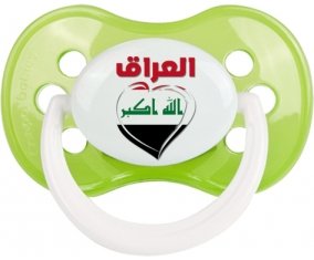 Irak en arabe + cœur Tétine Anatomique Vert classique