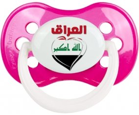 Irak en arabe + cœur Tétine Anatomique Rose foncé classique