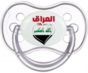 Irak en arabe + cœur Tétine Anatomique Transparente classique