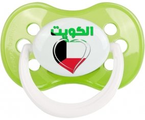Koweït en arabe + cœur Sucete Anatomique Vert classique
