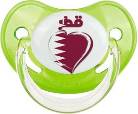 Qatar en arabe + cœur Sucete Physiologique Vert classique