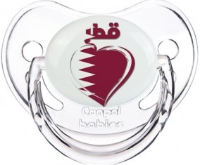 Qatar en arabe + cœur Sucete Physiologique Transparent classique