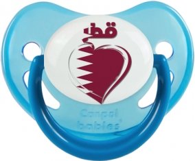 Qatar en arabe + cœur Sucete Physiologique Bleue phosphorescente