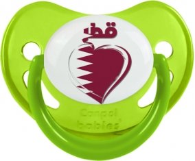 Qatar en arabe + cœur Sucete Physiologique Vert phosphorescente