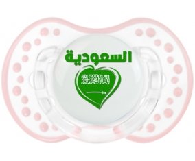 Arabie saoudite en arabe + cœur Sucette LOVI Dynamic Retro-blanc-rose-tendre classique