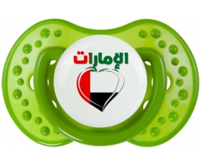 Émirats arabes unis en arabe + cœur : Sucette LOVI Dynamic personnalisée
