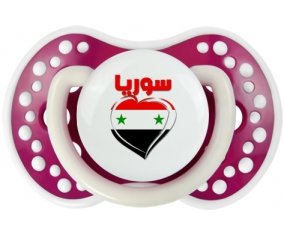 Syrie en arabe + cœur Sucete LOVI Dynamic Fuchsia phosphorescente