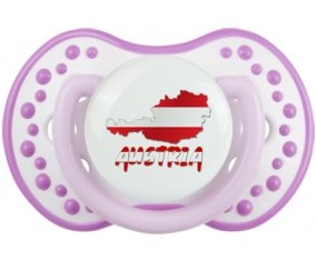 Austria maps Sucette LOVI Dynamic Blanc-mauve classique