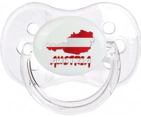 Austria maps Sucette Cerise Transparent classique