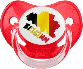 Belgium maps Tétine Physiologique Rouge à paillette