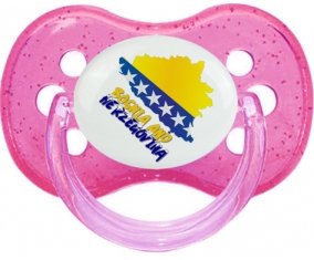 Bosnia and Herzegovina maps Sucette Cerise Rose à paillette