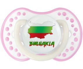 Bulgaria maps Sucette LOVI Dynamic Blanc-rose phosphorescente
