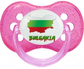 Bulgaria maps Sucette Cerise Rose à paillette