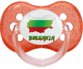Bulgaria maps Sucette Cerise Rouge à paillette