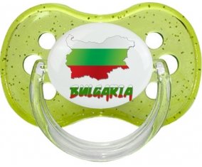 Bulgaria maps Sucette Cerise Vert à paillette
