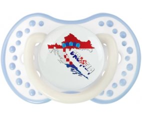 Croatia maps Sucette LOVI Dynamic Blanc-cyan classique
