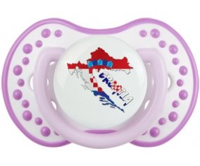 Croatia maps Sucette LOVI Dynamic Blanc-mauve classique