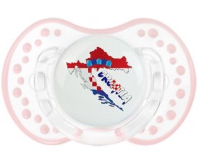 Croatia maps Sucette LOVI Dynamic Retro-blanc-rose-tendre classique