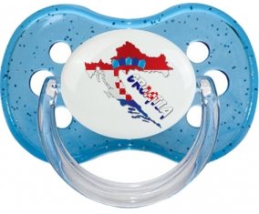 Croatia maps Tétine Cerise Bleu à paillette
