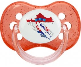 Croatia maps Tétine Cerise Rouge à paillette