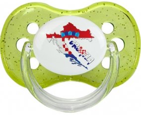 Croatia maps Tétine Cerise Vert à paillette