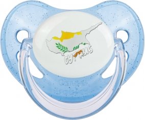 Cyprus maps Tétine Physiologique Bleue à paillette