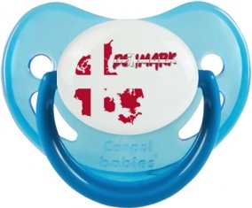 Denmark maps Sucette Physiologique Bleue phosphorescente
