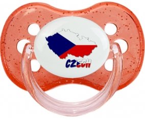 Czech maps Sucette Cerise Rouge à paillette