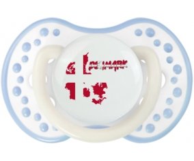 Denmark maps Sucette LOVI Dynamic Blanc-cyan classique
