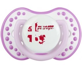 Denmark maps Sucette LOVI Dynamic Blanc-mauve classique