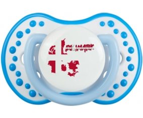 Denmark maps Sucette LOVI Dynamic Blanc-bleu phosphorescente