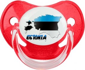 Estonia maps Sucette Physiologique Rouge à paillette