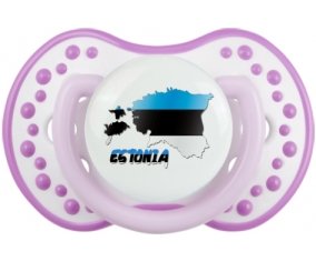 Estonia maps Sucette LOVI Dynamic Blanc-mauve classique
