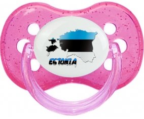 Estonia maps Tétine Cerise Rose à paillette