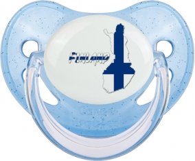 Finland maps Tétine Physiologique Bleue à paillette