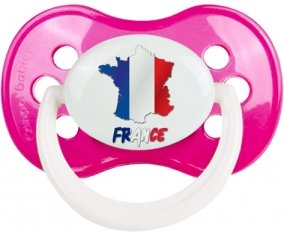 France maps Sucette Anatomique Rose foncé classique
