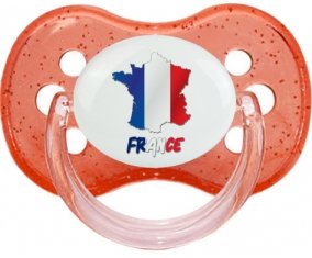 France maps Sucette Cerise Rouge à paillette
