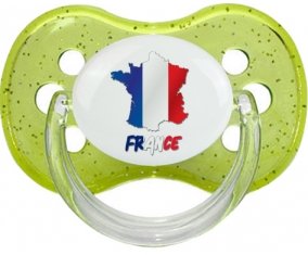 France maps Sucette Cerise Vert à paillette