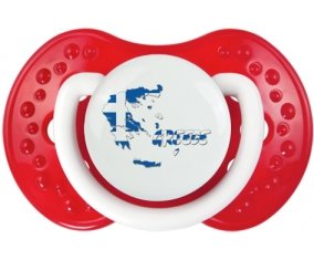 Greece maps Sucette LOVI Dynamic Blanc-rouge classique