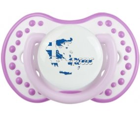 Greece maps Sucette LOVI Dynamic Blanc-mauve classique