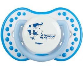 Greece maps Sucette LOVI Dynamic Blanc-bleu phosphorescente