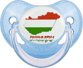 Hungary maps Tétine Physiologique Bleue à paillette